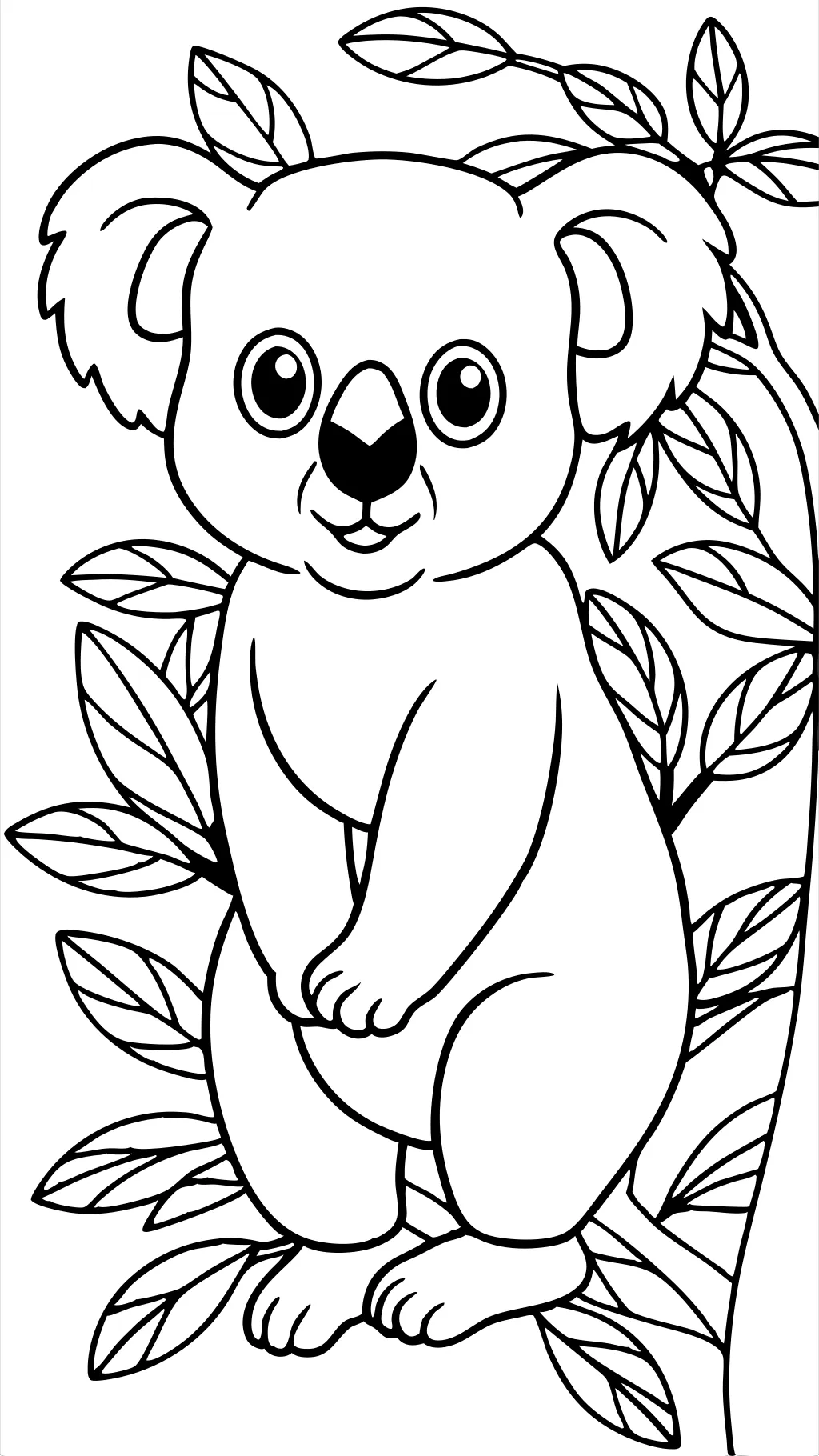 Página de color koala